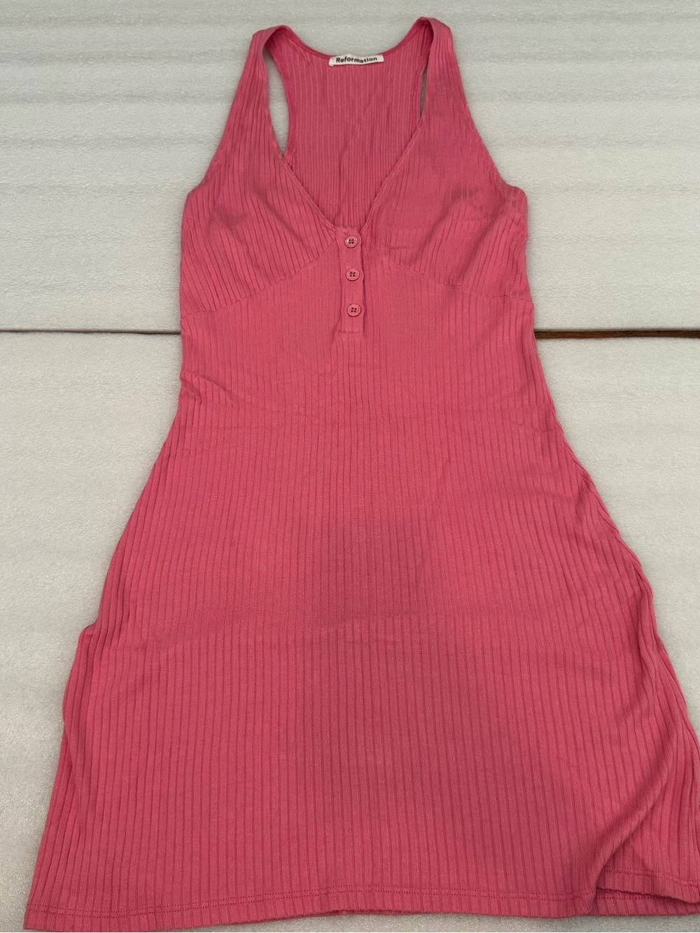 Reformation Ribbed Mini Summer Dress